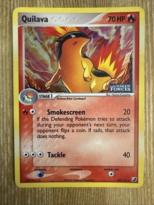 Pokemon - Quilava 45/115 Reverse Holo Stamped - EX Unseen Forces HP - Image 1 of 2