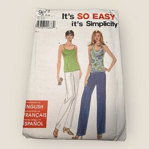 Pantalones Prendas para el torso Misses 9671 patrón de costura simplicity de la década de 2000 talla 6-16 - Imagen 1 de 2
