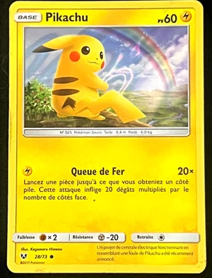 Carte Pokémon Pikachu 28/73 Holo Deck SL3.5 Légendes Brillantes Soleil et Lune 2 - Photo 1/4