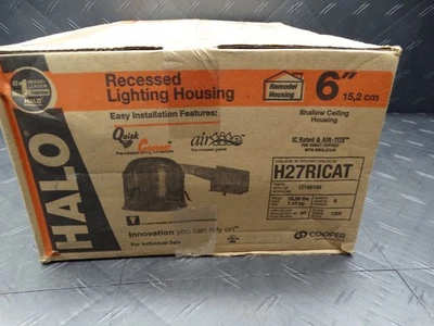 Halo H27RICAT 6 pulgadas Carcasa de iluminación empotrada de techo poco profundo paquete de 6 nuevas Foto 1 de 4