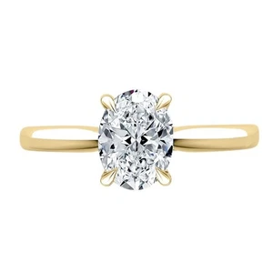 18k MultiTone Gold 1.62 Ct Oval Cut IGI Certified Lab Grown Diamond Wedding Ring - Picture 1 of 13