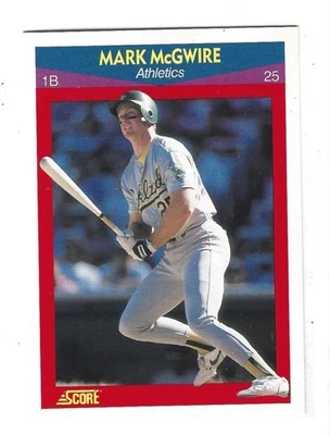 1990 Score Superstars #25 Mark McGwire - Oakland Athletics - Image 1 of 2