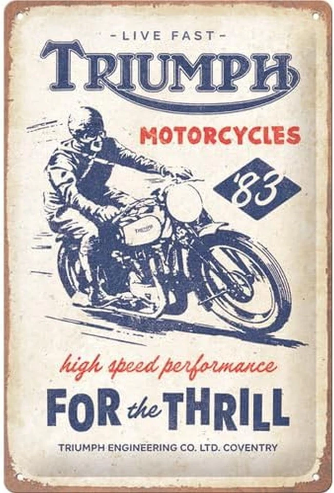 Nostalgic-Art - Blechschild 20 x 30cm - Triumph - For the Thrill