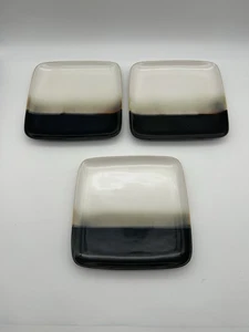 SET 3 PIATTI INSALATA QUADRATI SANGO ECLIPSE NERI 7 1/2" - Foto 1 di 4