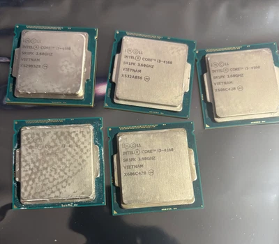 Lot of 5 – Intel Core i3-4160 SR1PK 3.6GHz LGA1150 CPUs – Untested Pulls - Image 1 of 2