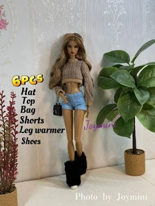 6PCS For Fashion Royalty Integrity Poppy Parker NuFace Doll Outfit Shoes Bag 1/6 - Picture 1 of 15