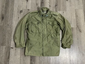 Vintage M65 Field Jacket Mens Medium Army Green Hooded Cold Weather Uniform - Picture 1 of 11