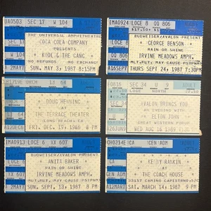 (6) 1986-1989 Concert Ticket Stubs (BINx6) - Picture 1 of 8