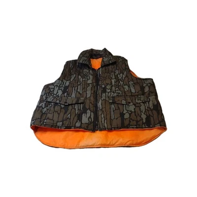 Vtg Winchester Reversible Trebark Camo Vest Full Zip Huge Pockets Hunting XL - Image 1 of 4