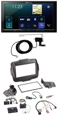 Pioneer 2DIN DAB USB Lenkrad Bluetooth Autoradio für Jeep Renegade ab 2015 - Bild 1 von 4