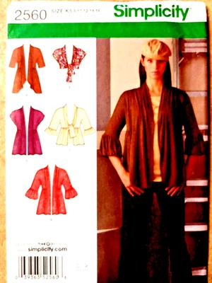 Simplicity Misses' Knit Cardigans Jacket Waterfall Front Pattern Sz 8-10-12-1-16 - Image 1 of 4