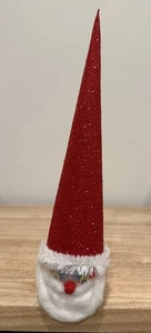 RARE Vintage Santa Claus Christmas Glitter Christmas Point Hat 14” Tall - Picture 1 of 15