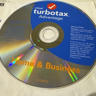 Intuit Turbo Tax 2017 программное обеспечение для дома и бизнеса только компакт-диск - Изображение 1 из 2