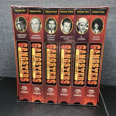 GANGSTERS Then & Now Vol. 1-6  1920's - 1960's-6 Tape VHS Set Rare Collectible - Image 1 of 4