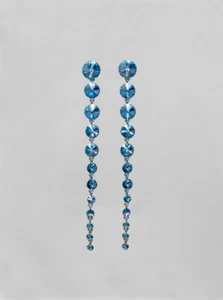 💖🌟Pendientes colgantes de cristal de Swarovski Aqua Heart 5940 Helen's Heart🌟💖 - Imagen 1 de 1