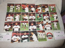 1990 San Francisco Giants Mothers Cookies Set (26) 1989 NL Champs w/14 Doubles