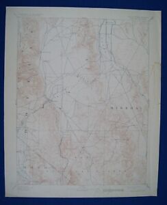 Vintage  1931 USGS Topo Map Wellington, Nevada  Walker River 16.5 X 20"