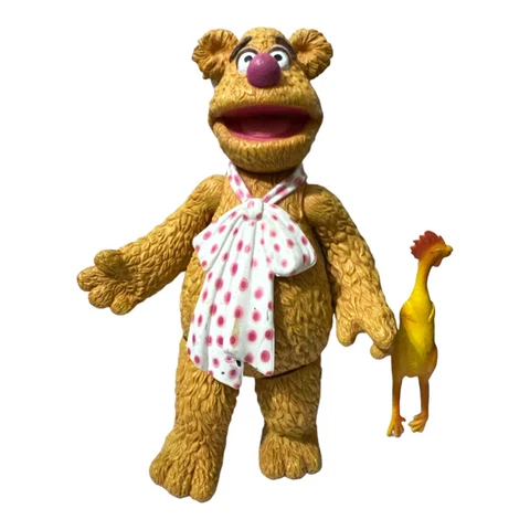 The Muppet Show Palisades Fozzie Bear Figure Rubber Chicken 6" Cover