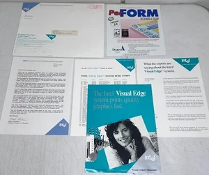 1989 Intel Visual Edge System Promo Kit DTP LaserJet Graphics Brochure Mailer VT - Afbeelding 1 van 8