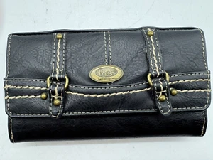 Cartera para mujer boc Born Concept triple y compartimento con cremallera negra - Imagen 1 de 8