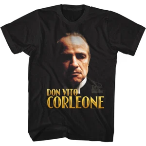 The Godfather Movie Logo Don Vito Corleone Color Bust Photo Men's T Shirt - Picture 1 of 5