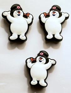 Llavero pluma abalorio focal de silicona hágalo usted mismo muñeco de nieve escarchado Navidad 3 piezas - Imagen 1 de 3