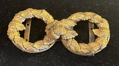 Vtg  Roman Leaf Gold-Tone Metal   Belt Clasp Women’s Belt Making - Image 1 of 4
