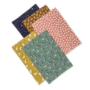 Set of 5 Japanese Tenugui Towels Cotton Fabrics Crafts Animal Pattern A - Picture 1 of 3