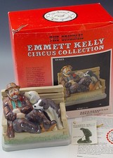 Emmett Kelly A Dog'S Life Clown Circus Collection Ceramic Figurine Ltd Mib