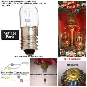  Mr.Christmas Holiday Singvögel (1990 & höher) Ersatzteil 1 Glühlampe Kit. - Bild 1 von 4