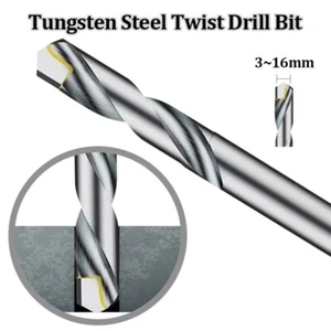 Solid Carbide Twist Drill Bit Set 3~16mm For Metal Tool Steel Iron Wood Plastic - Picture 1 of 8