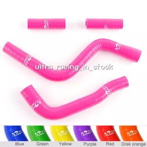 PINK YAMAHA YZ125 2003-2014 2004 2005 2006 2007 SILICONE RADIATOR COOLANT HOSES - Picture 1 of 12