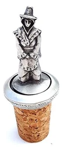 Welsh Lady Handcrafted From English Pewter Bottle Stopper + Gift Bag (Design 2) - Picture 1 of 3