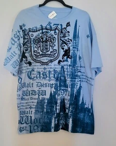 Walt Disney World Magic Kingdom Castillo de Cenicienta Adulto XL Camisa Cresta 1971 Azul - Imagen 1 de 4