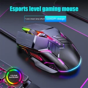 6 Buttons 3200DPI Gaming Mouse USB Wired Optical Computer Game Mouse Mice* - Picture 1 of 15