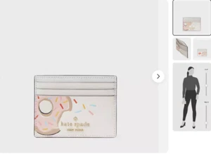 Kate Spade New York Coffee Break Donut Small Slim Card Holder NWT - Picture 1 of 3