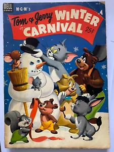 MGM'S TOM AND JERRY - WINTERKARNEVAL #2 Dell Comics 1953 Sehr guter Zustand/fn solide Mittelklasse - Bild 1 von 3