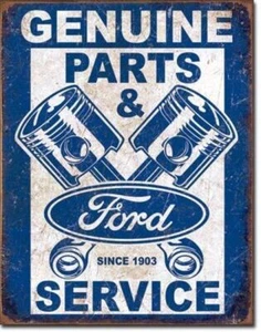 Big 40x31 cm FORD SERVICE PISTONS Pub Retro Garage Tin Metal Sign Man Cave Bar - Picture 1 of 1
