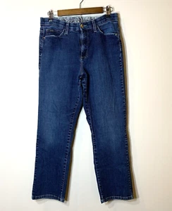 Lee Jeans Mujer 14 Corto Azul Pierna Recta Tiro Medio 27 pulgadas Etiqueta Platino - Imagen 1 de 8