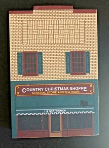 Arte popular vintage Country Christmas Shoppe modelo de madera Olean New York - Imagen 1 de 4