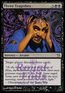 Three Tragedies 2x FOIL BOK MTG Betrayers Kamigawa Uncommon MINT black - Picture 1 of 1