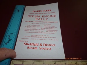 SHEFFIELD & DISTRICT NORTON OAKES PARK STEAM ENGINE RALLY 1977 *READ & RARE* - Picture 1 of 2