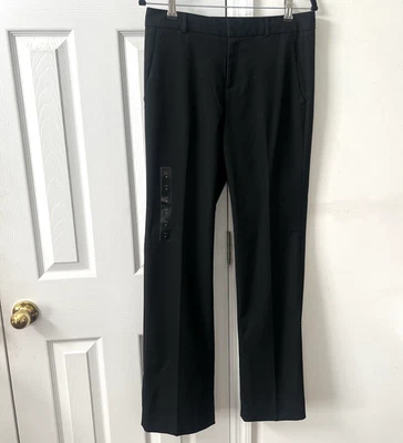 Banana Republic NEW W/Tag Size 4 Logan Trouser Pant True Black Washable Stretch - Image 1 of 4