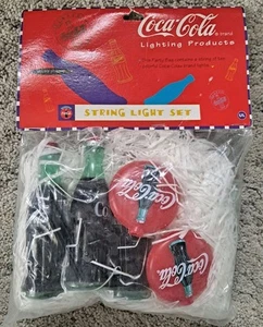 Cadena de luces Coca Cola 1996 interior exterior patio camping botellas de Coca-Cola 14 ' - Imagen 1 de 8