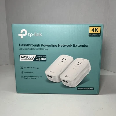 TP‑Link AV2000 2‑Port Gigabit Passthrough Powerline Starter Kit Open Box - Image 1 of 4