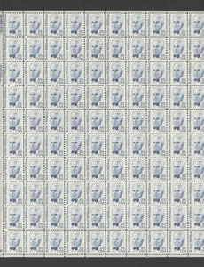 1985 US Scott #1866 37c Robert Millikan Sheet of 100 MNH Corner Missing Selvage - Bild 1 von 3