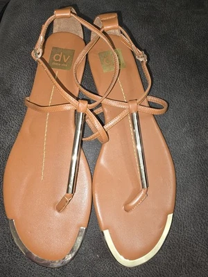 Sandalias de cuero Dolce Vita Archer para mujer - Coñac Stella - Talla 11 extensiones Foto 1 de 4