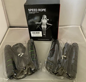 Speed Rope Build & Tone Cable Springseil 2er Pack verstellbar rutschfest ComfortGrip Neu - Bild 1 von 3