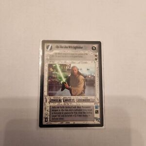Decipher Star Wars CCG SWCCG Theed Palace Qui-Gon Jinn with Lightsaber