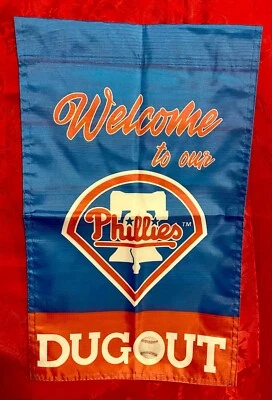 Philadelphia Phillies Dugout Double Sided Garden  Flag 12” x 18” MLB New Package - Image 1 of 4